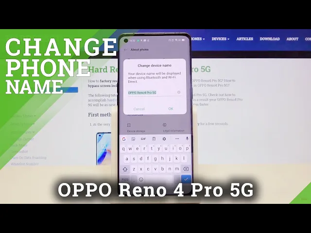 Video thumbnail for Change OPPO Reno 4 Pro 5G Name – Rename Phone