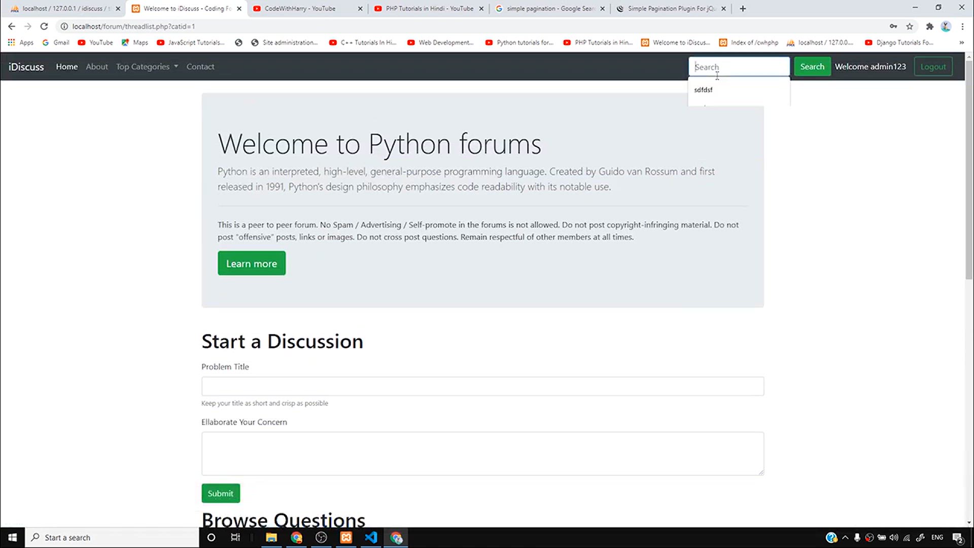 'Video thumbnail for Creating Logic for Pulling Search Results From the Database _ PHP Tutorial #67'