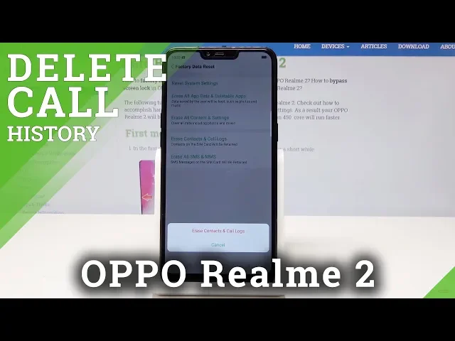 Video thumbnail for How to Reset Contacts & Call Logs in OPPO Realme 2 - Erase Call History