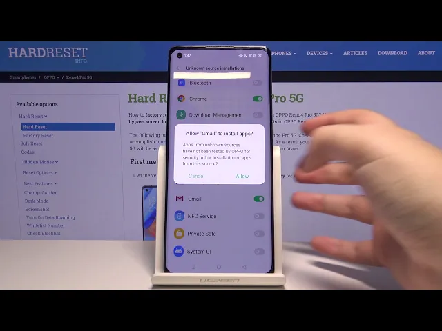 Video thumbnail for How to Allow Unknown Sources on OPPO Reno4 Pro – Download App from Browser