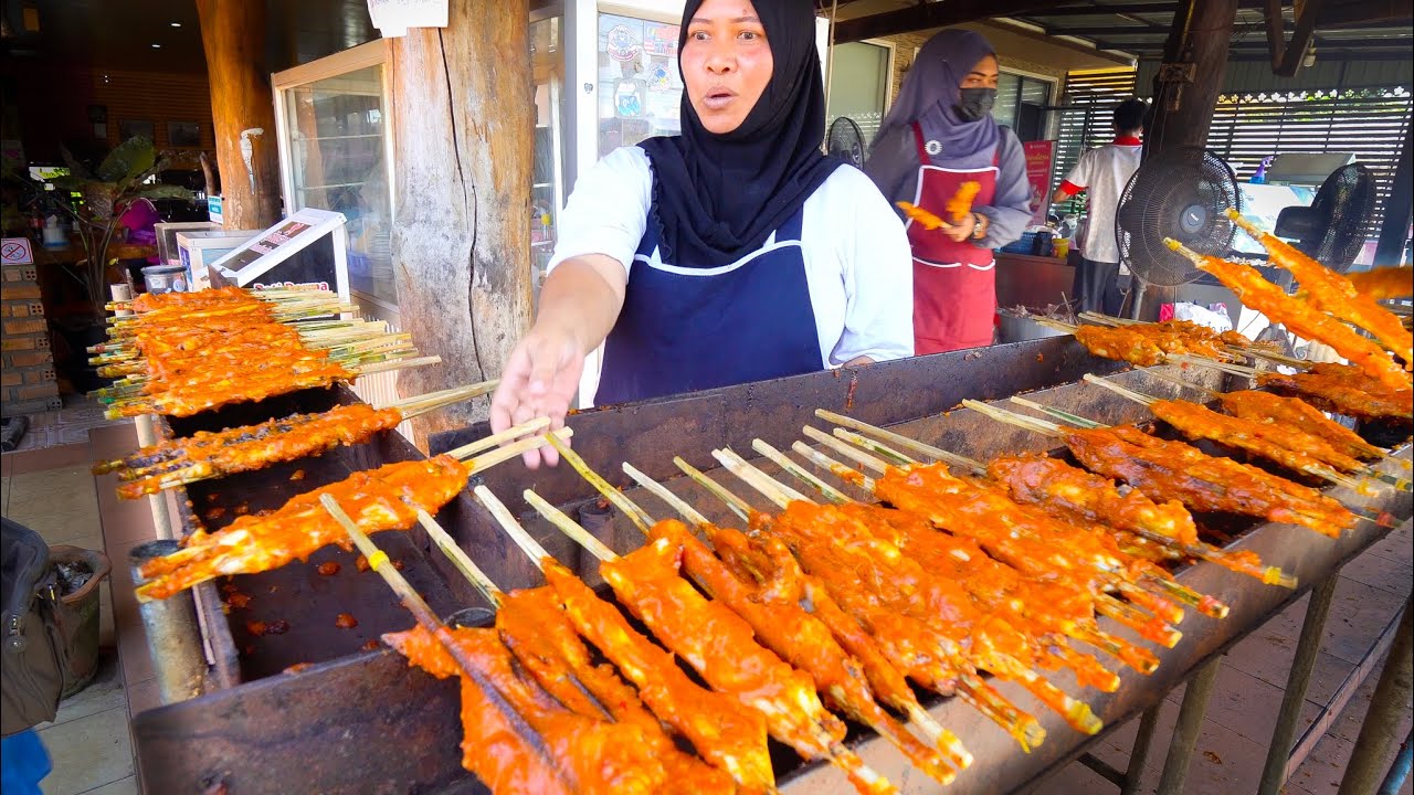 Video thumbnail for Thailand Street Food - HALAL THAI BBQ Chicken + HUGE SEAFOOD Feast in Krabi!!
