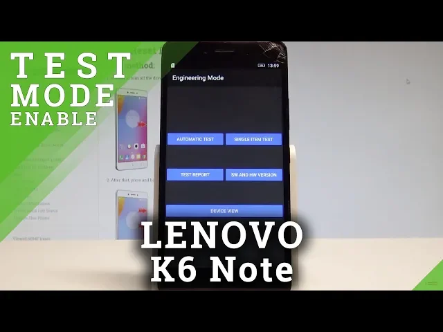 Video thumbnail for How to Engineering Mode on LENOVO K6 Note - Test Mode |HardReset.Info