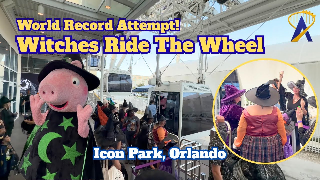 Video thumbnail for 184 Witches Took Over The Wheel at ICON Park for World Record!