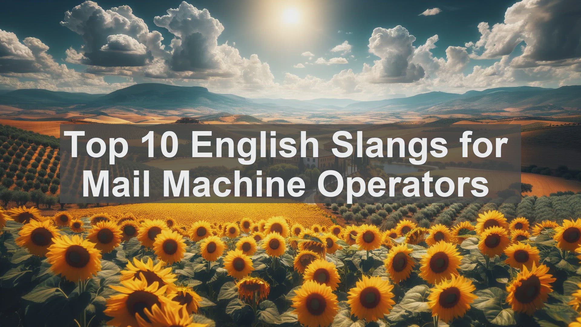 'Video thumbnail for Top 10 English Slangs for Mail Machine Operators'