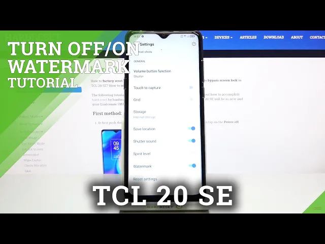 Video thumbnail for How to Add Camera Watermark in TCL 20 SE – Add / Remove Watermark