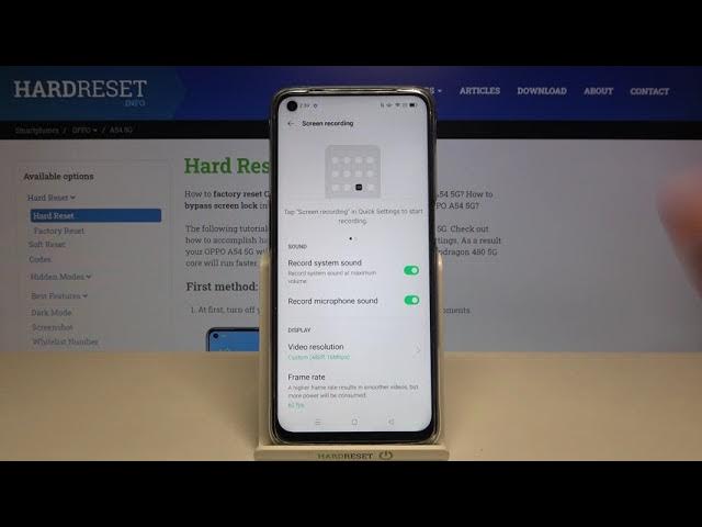 Video thumbnail for How to Change Sound Settings in Screen Recorder in OPPO A54 5G – Set Up Screen Recorder