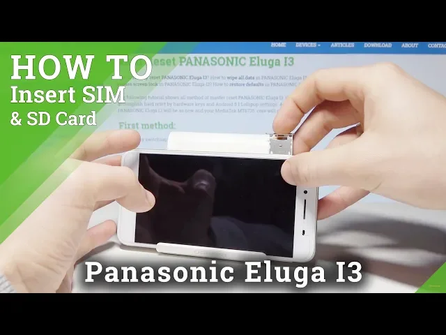 Video thumbnail for How to Insert SIM Card to PANASONIC Eluga I3 - Input Micro SD Card