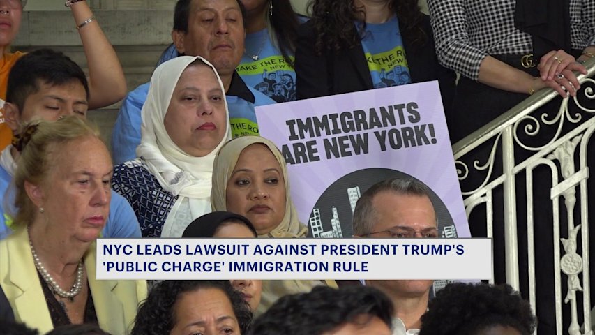 Video thumbnail for States, cities sue over Trump rule seeking to deny green cards to immigrants using public benefits