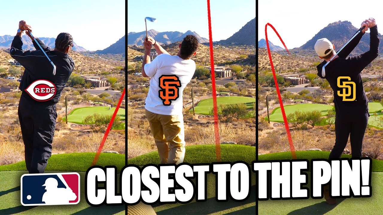 Video thumbnail for MLB Stars compete for Closest to the Pin! (Golf Challenge)