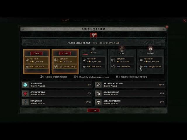 Video thumbnail for How To Claim Region Progress In Diablo IV