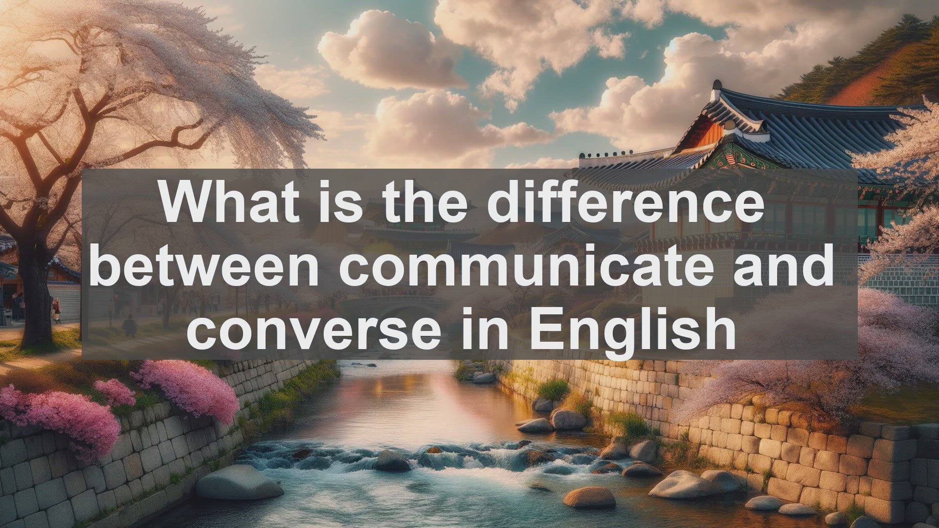 'Video thumbnail for What is the difference between communicate and converse in English?'