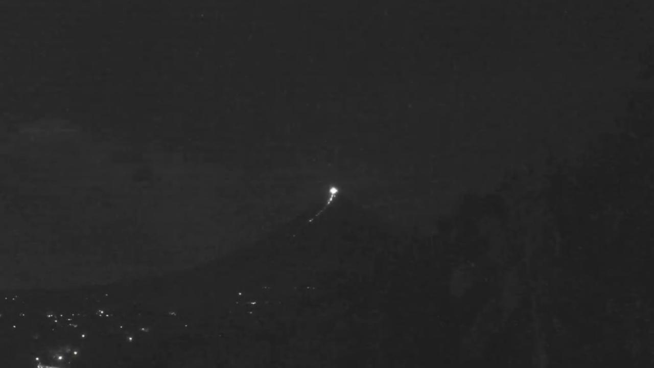 Video thumbnail for Philippines: Rivers Of Lava Flow From Mayon Volcano In Dramatic Nighttime Scenes.