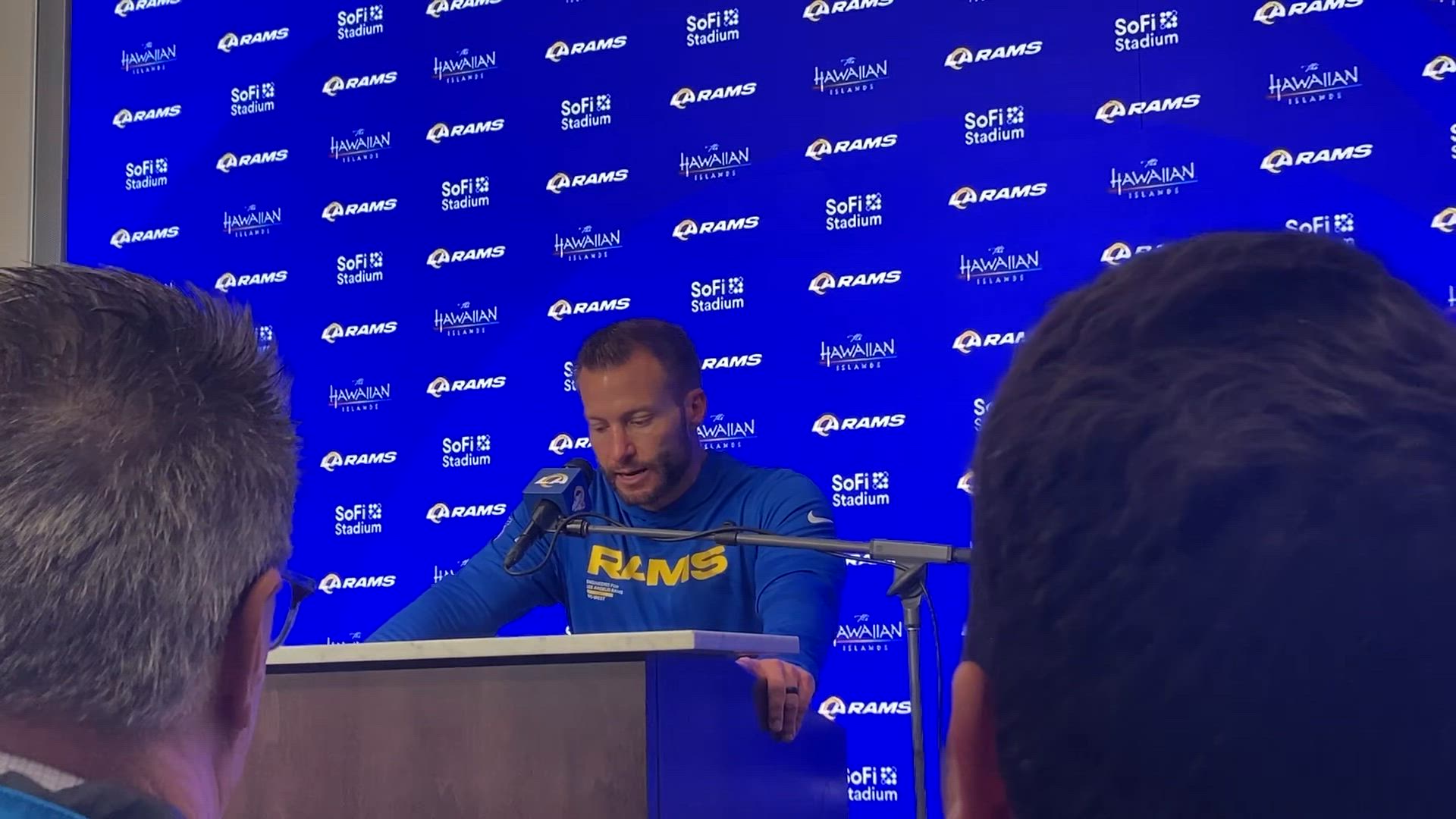 Video thumbnail for Los Angeles Rams HC Sean McVay on Week 18 Win