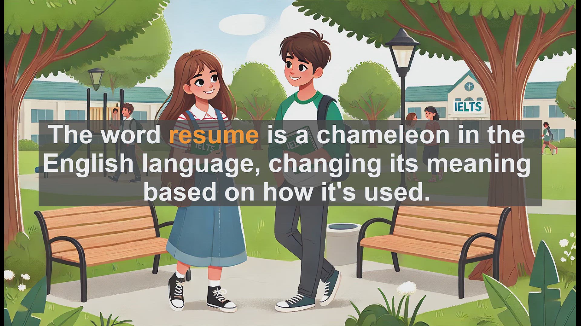 'Video thumbnail for 2500 Must Know IELTS 6.5 Vocabulary - Resume: Noun or Verb? Master This Word for IELTS Success'