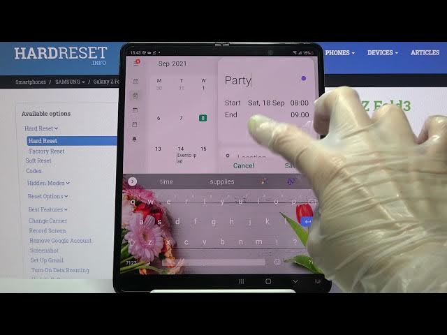 Video thumbnail for How to Add Event to Calendar on SAMSUNG Galaxy Z Fold 3 – Set Reminder