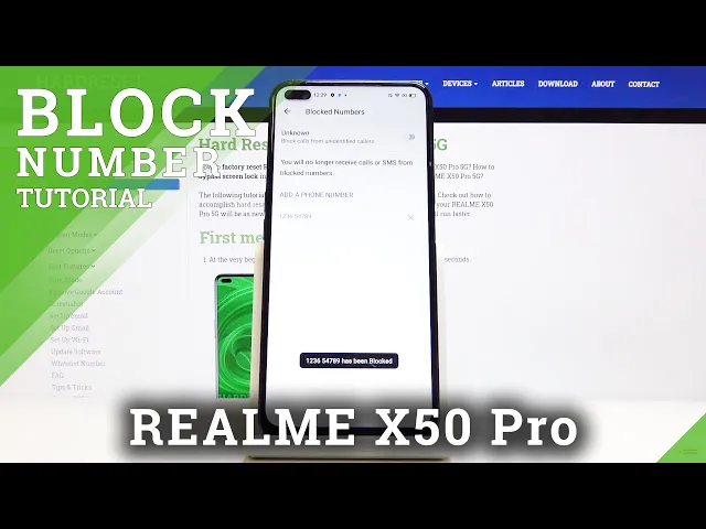 Video thumbnail for How to Add Number to Blacklist in Realme X50 Pro- Block Numbers / Text
