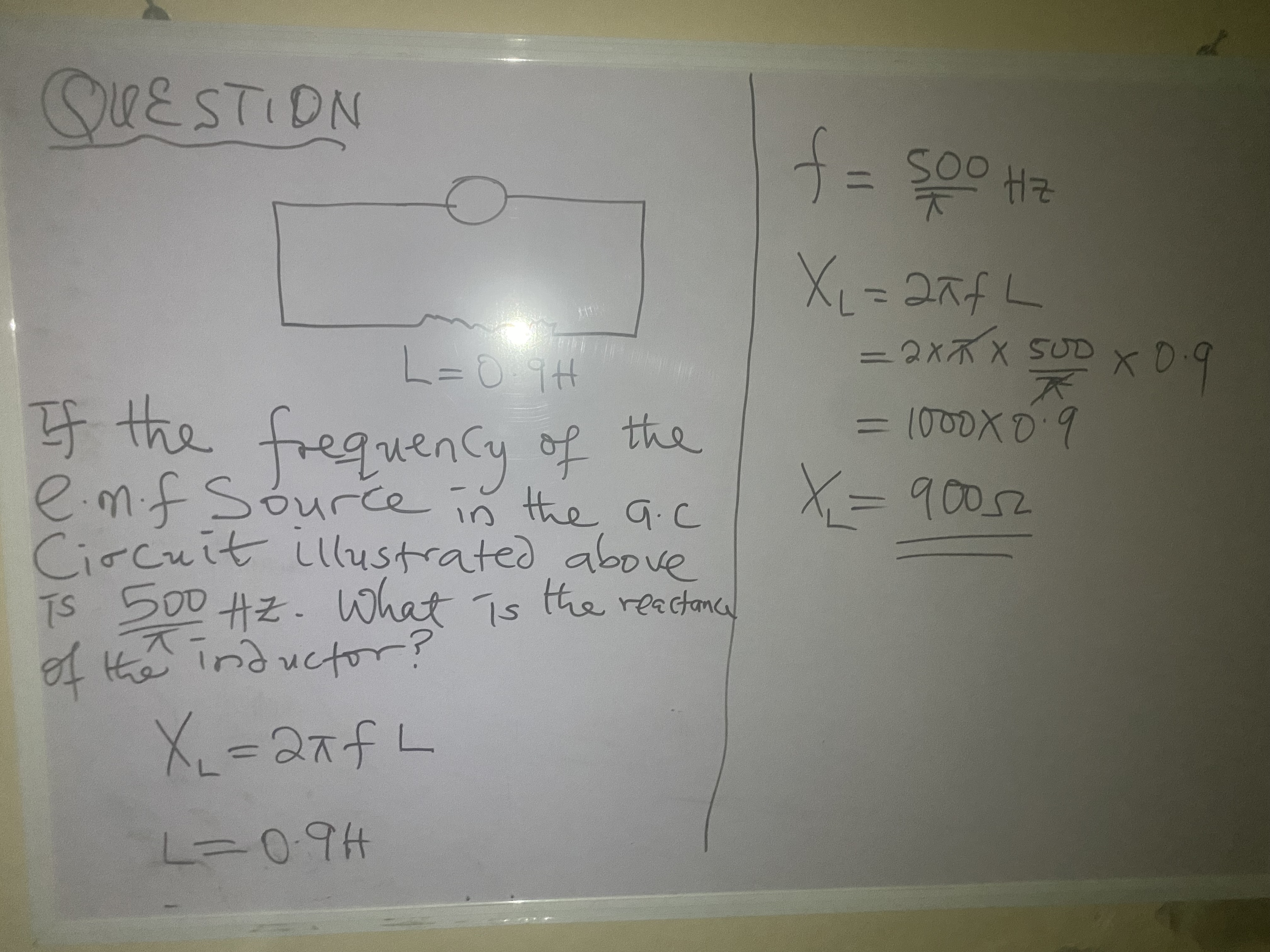 'Video thumbnail for If the frequency of the e.m.f source in the a.c circuit illustrated above is (500/π)Hz.'