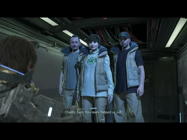 Video thumbnail for Death Stranding 2 - Order 15: Talk with Lauren, Iain and Martin (Shelter Staff) Decoy Grenades