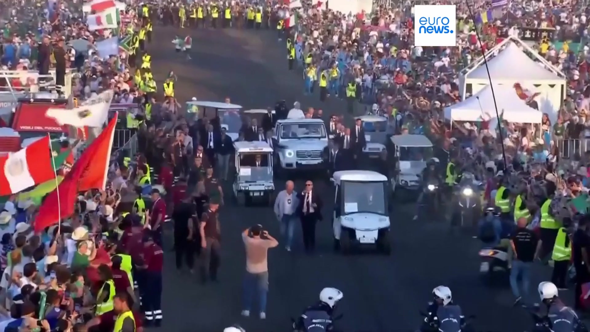 'Video thumbnail for Hundreds of thousands of young Catholics attend Pope Leo XIV's vigil at Holy Year youth festival'