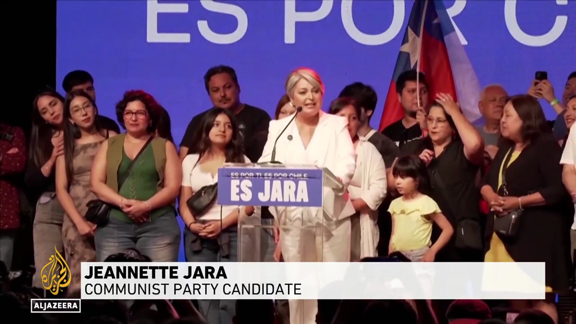 'Video thumbnail for Chile heads to a presidential run-off between Jara and Kast'