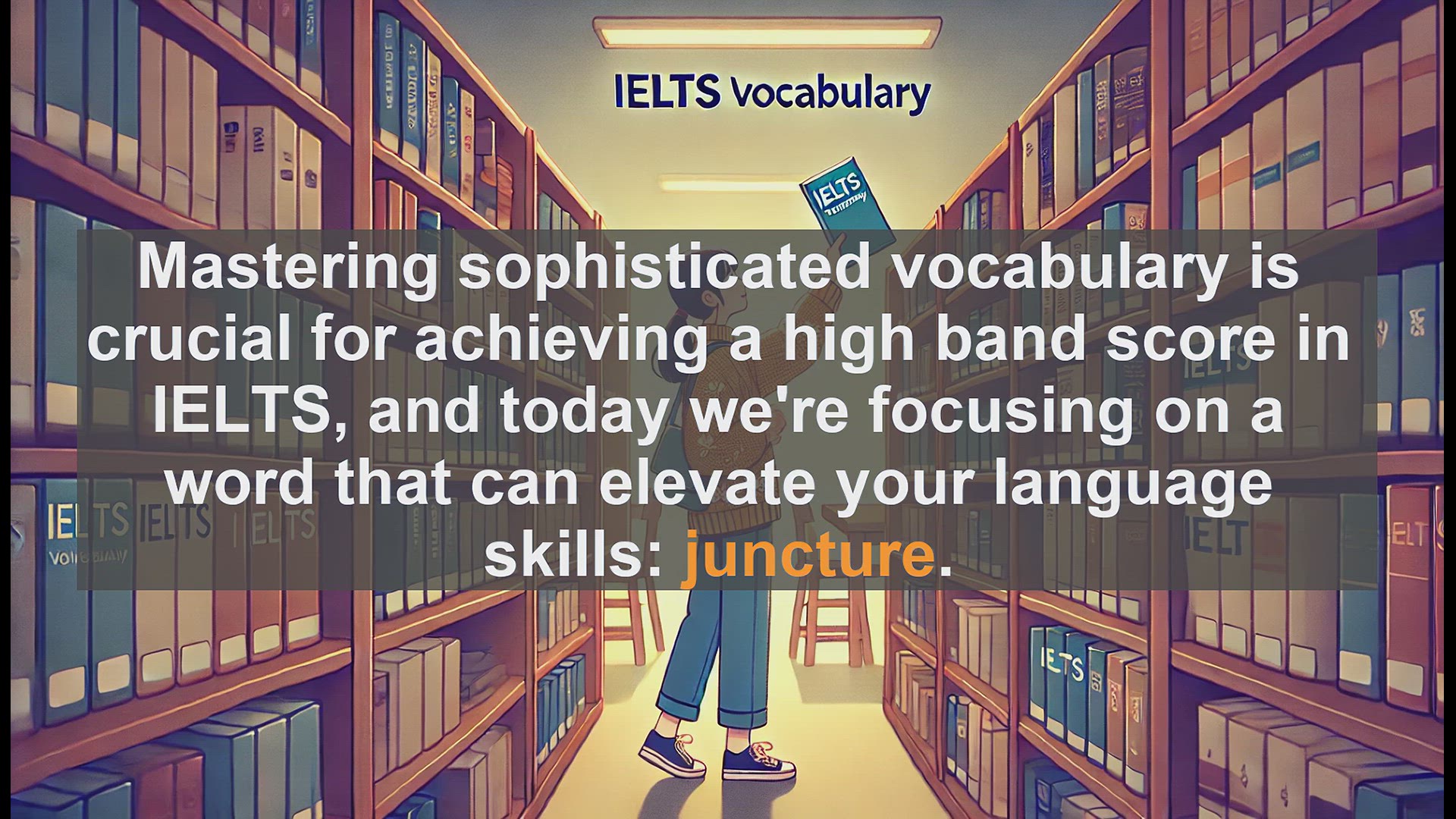 'Video thumbnail for 5000 Must Know IELTS 8.0 Vocabulary - IELTS Vocabulary: Understanding and Using 'Juncture''