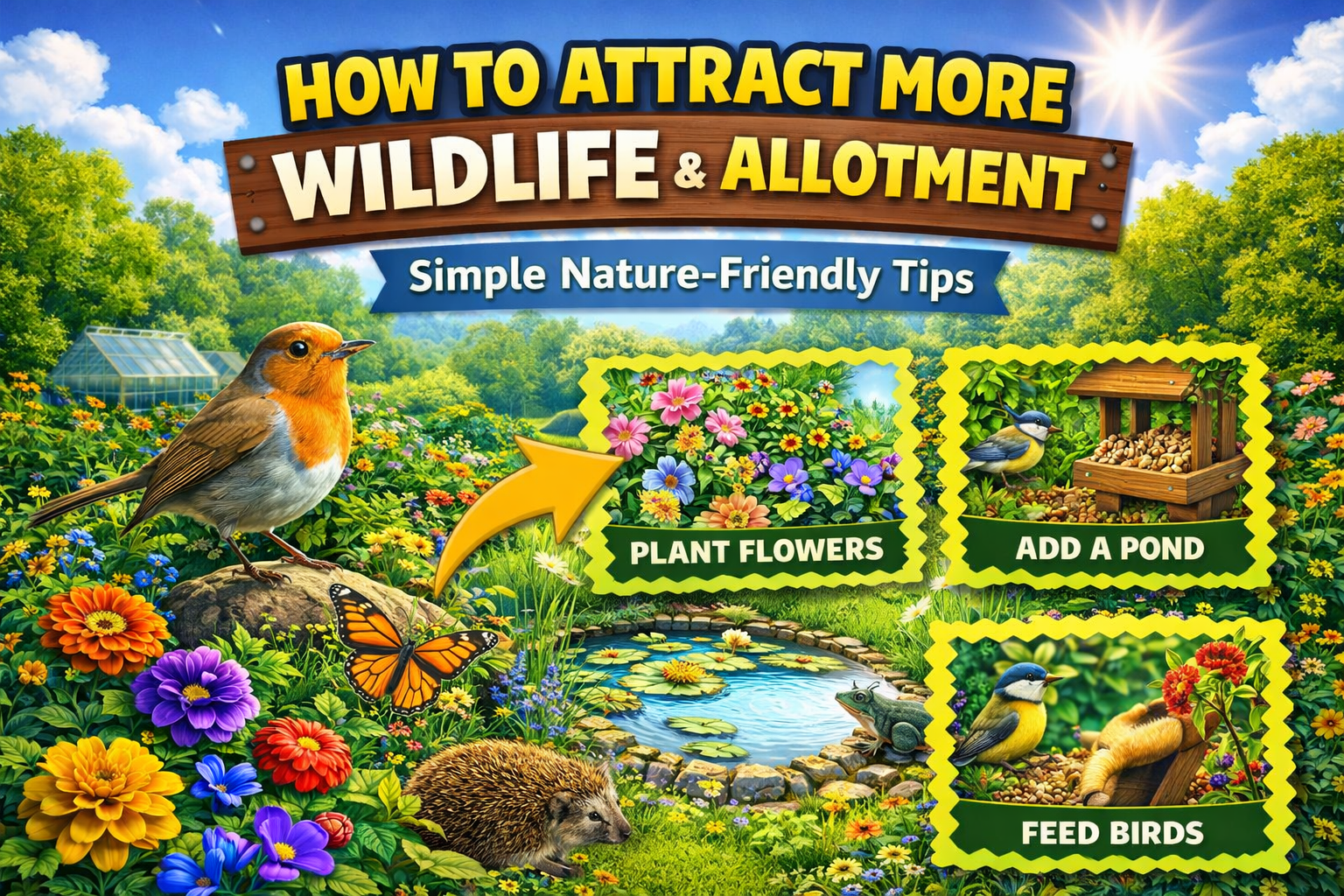 Video thumbnail for How to Attract More Wildlife to Your Garden & Allotment | Simple Nature-Friendly Tips