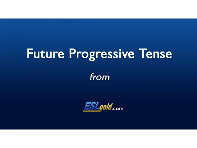 Video thumbnail for Free English Lessons:  Future Progressive Tense