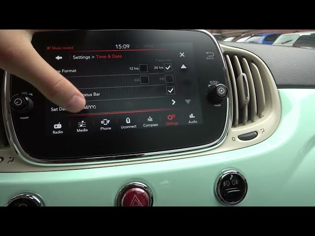 Video thumbnail for How to Change Date & Time Settings in Fiat 500?
