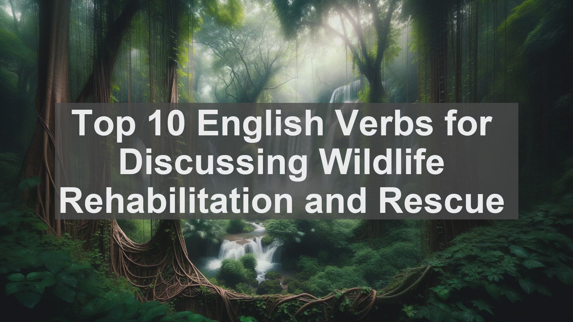 'Video thumbnail for Top 10 English Verbs for Discussing Wildlife Rehabilitation and Rescue'