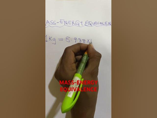 'Video thumbnail for Mass-Energy Equivalence #unitofmass #science #chemistry #physics #engineering #bindingenergy #mass'