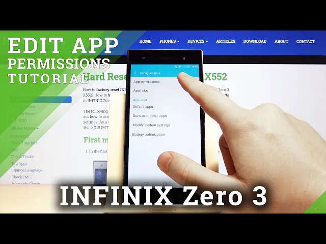 Video thumbnail for How to Enter App Permissions in INFINIX Zero 3 – Find App Settings