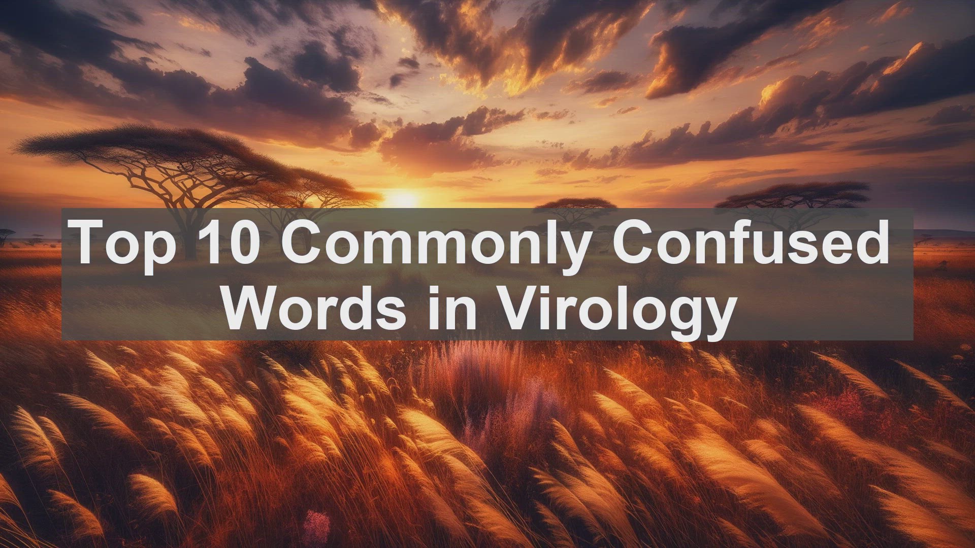 'Video thumbnail for Top 10 Commonly Confused Words in Virology'