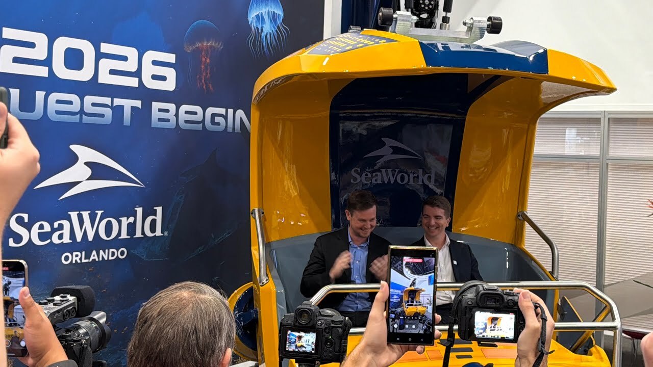 Video thumbnail for Ride Vehicle Reveal for SeaQuest: Legends of the Deep at SeaWorld Orlando at IAAPA