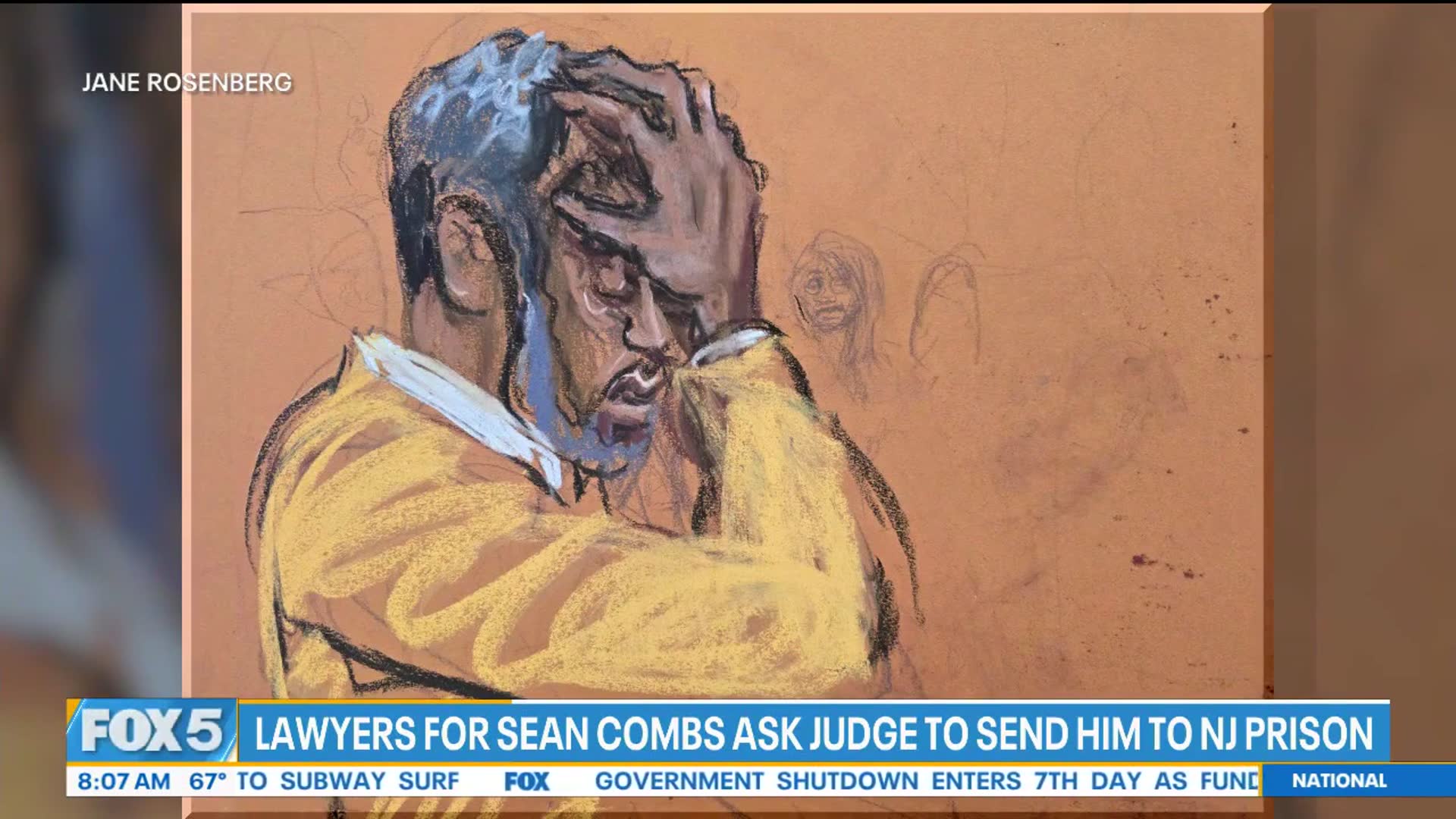 'Video thumbnail for Diddy lawyers ask judge to send him to NJ prison'