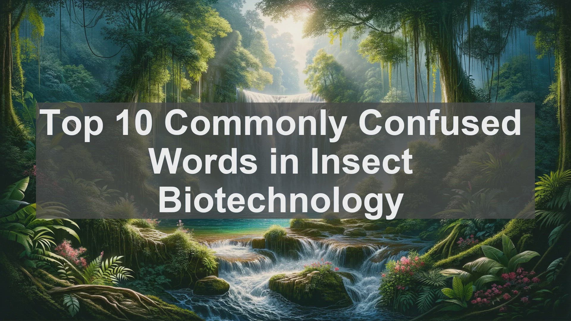 'Video thumbnail for Top 10 Commonly Confused Words in Insect Biotechnology'