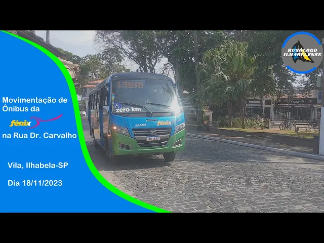 Video thumbnail for Movimentação de Ônibus da Expresso Fênix Ilhabela no Centro Histórico