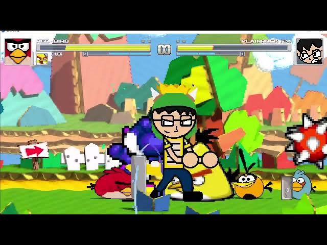 Video thumbnail for M.U.G.E.N B.A.T.T.L.E #12  Red Bird/Chuck Bird/Blue Bird/Yoshi Vs plainrock124