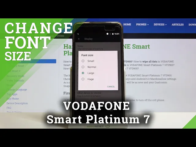 Video thumbnail for How to Adjust Font Size in Vodafone Smart Platinum 7 – Manage Font Settings