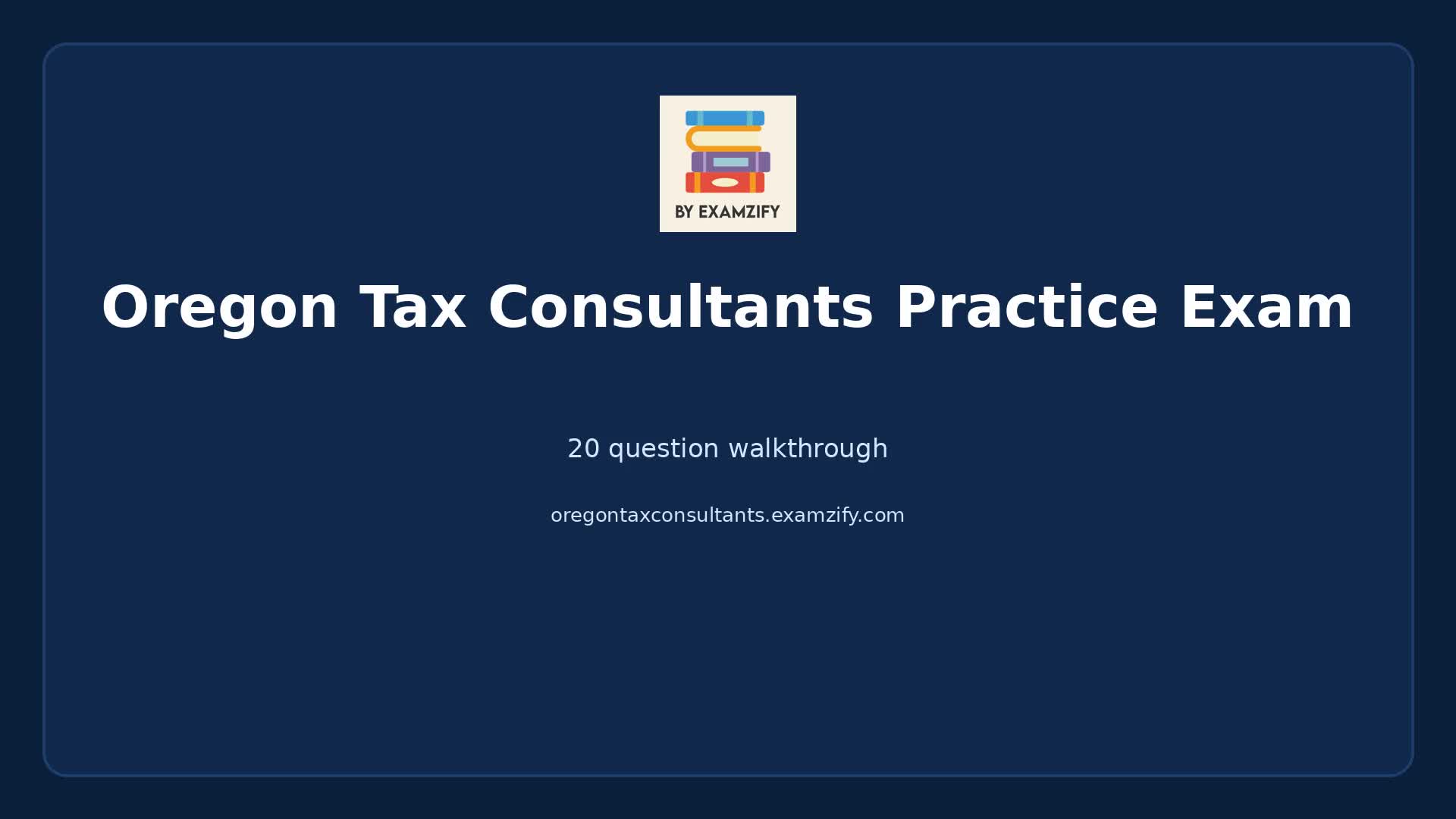 Video thumbnail for Oregon Tax Consultants Practice Exam