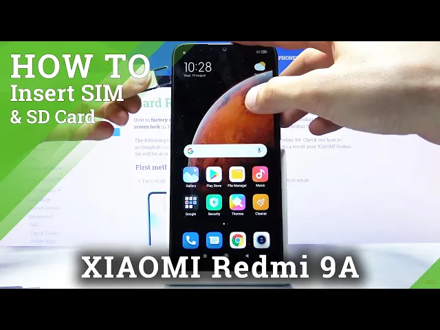 Video thumbnail for How to Insert Sim and SD Card into Xiaomi Redmi 9A – Find Card Slots