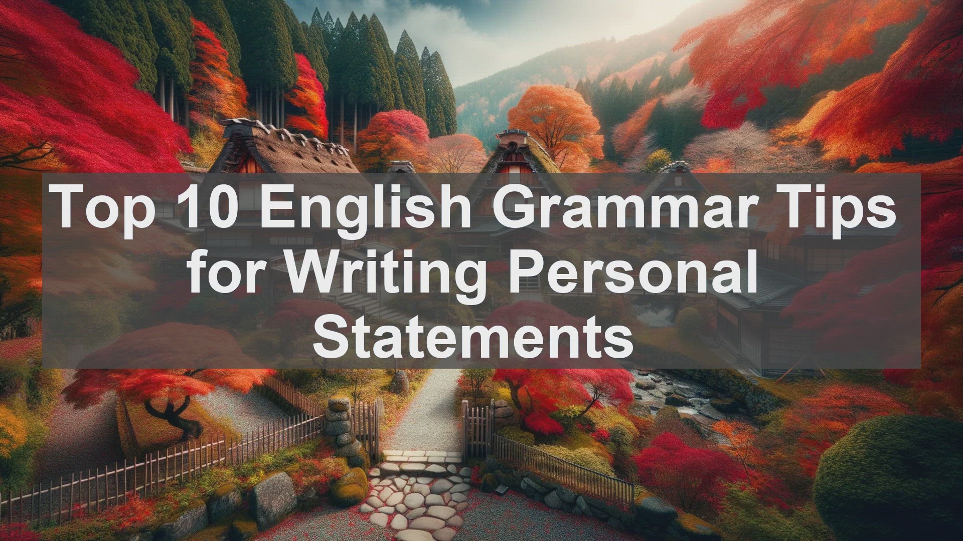 'Video thumbnail for Top 10 English Grammar Tips for Writing Personal Statements'