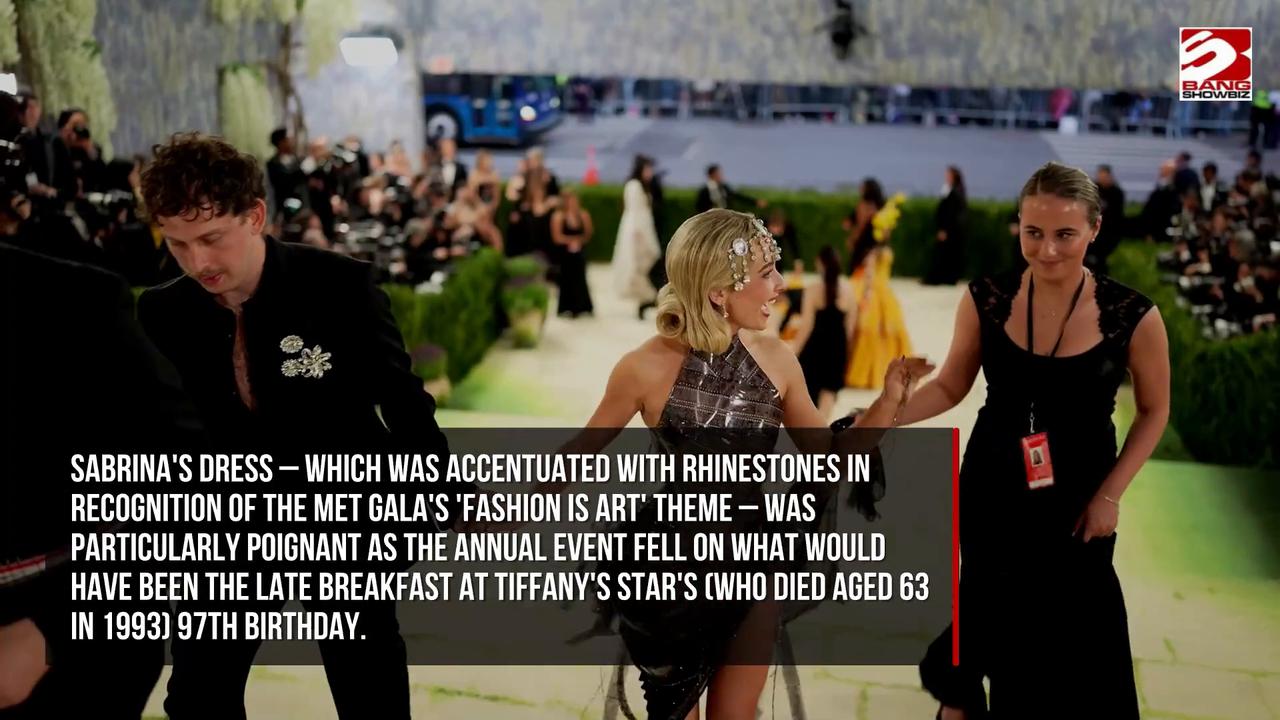 Video thumbnail for Which Hollywood legend inspired Sabrina Carpenter's Met Gala dress?