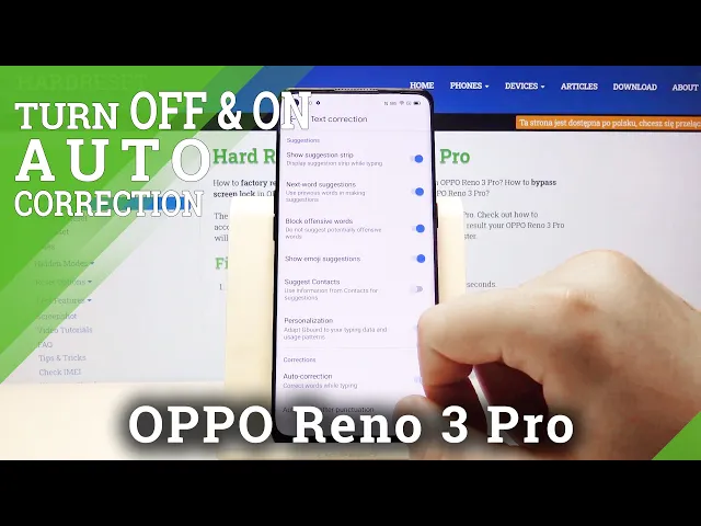 Video thumbnail for How to Enter Auto Correction Options in OPPO Reno 3 Pro – Auto Correct Text