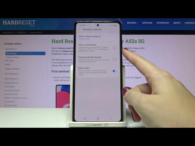 Video thumbnail for Manage Camera with Voice - SAMSUNG Galaxy A52s 5G & Voice Control Option