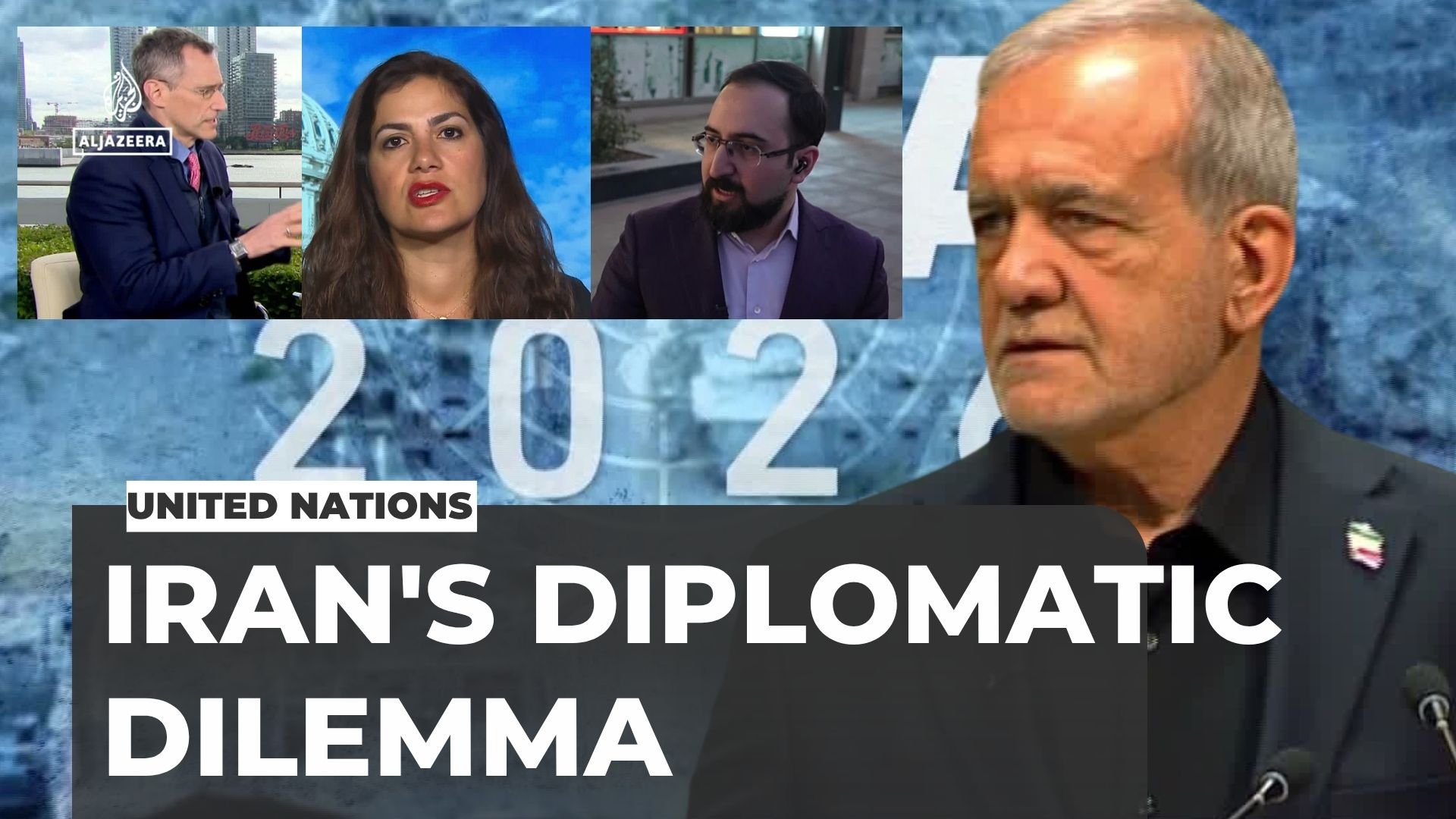 Video thumbnail for Pezeshkian signals diplomacy and military readiness as Iran-US tensions persist