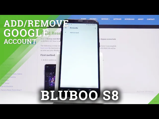 Video thumbnail for How to Add / Remove Google Account in BLUBOO S8 - Manage Google Account