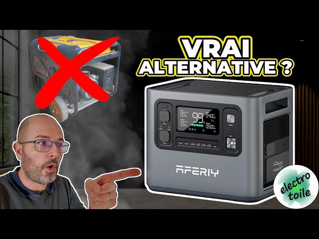Video thumbnail for Cette station PEUT remplacer un groupe électrogène ? Test réel de l’AFERIY P280 ⚡