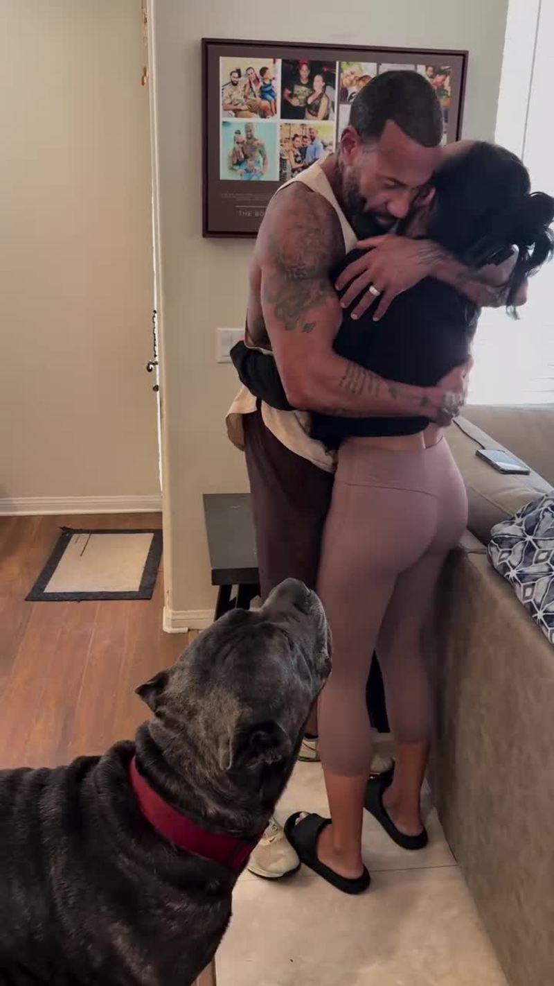Video thumbnail for Jealous Cane Corso Cries During Couple Hug