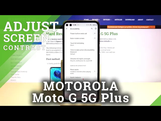 Video thumbnail for How to Set High Contrast Text on MOTOROLA Moto G 5G Plus– Change Text Contrast