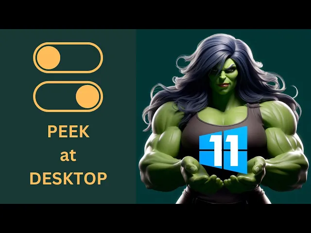 'Video thumbnail for How to Enable or Disable Peek at Desktop on Windows 11 | GearUpWindows Tutorial'